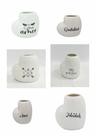 Conjunto 6 Cachepot de Coração Decorativo com Frases Variados Conjunto 6 Cachepot de Coração Decorativo com Frases Variados
