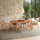 Conjunto 6 Cadeira 1 Mesa 180cm Traço