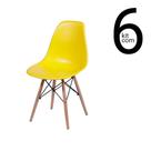 Conjunto 6 Cadeiras Eames DSW - Amarelo