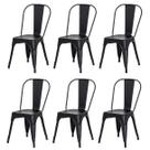 Conjunto 6 Cadeiras Iron Fosca Móveis Preto