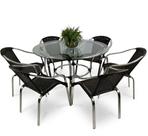 Conjunto 6 cadeiras maresia + mesa big jardim piscina varanda realize decor