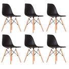 Conjunto 6 Cadeiras para Sala de Jantar Eames Eiffel Dkr Preto
