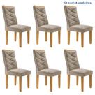 Conjunto 6 Cadeiras para Sala de Jantar Germany Espresso Móveis