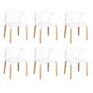 Conjunto 6 Cadeiras Polipropileno Wishbone Yescasa