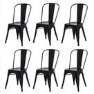Conjunto 6 Cadeiras Tolix Iron - Design - Preta