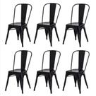 Conjunto 6 Cadeiras Tolix Iron - Design - Preta