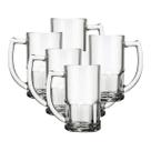 Conjunto 6 Canecas Vidro 320 ML Linha Vitamina Cervejas Bar
