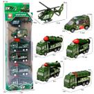 Conjunto 6 Carrinho E Helicóptero Miniaturas - Cor:verde