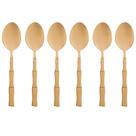 Conjunto 6 Colheres de Sobremesa Inox Bambu Elegant Champanhe 1816 - Lyor