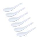 Conjunto 6 colheres para finger food de porcelana branca