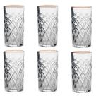Conjunto 6 Copos 360ml Ideal Água Suco Drinks Bar Bebida Café Mesa Posta Decoração Cozinha Utensílio Material Resistente Transparente