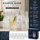 Conjunto 6 copos alto galway 350ml vidro wolff