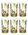 Conjunto 6 Copos Altos Cristal Palm Tree 360ml Wolff