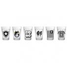 Conjunto 6 Copos Americano Botafogo 190ml Oficial Licenciado de Futebol