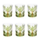 Conjunto 6 Copos Baixos em Cristal Palm Tree Handpaint 340ml Conjunto 6 Copos Baixos em Cristal Palm Tree Handpaint 340ml