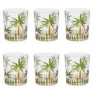 Conjunto 6 Copos de Cristal 340ml Palm Tree Handpaint Wolff