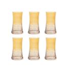 Conjunto 6 Copos de Vidro Âmbar 400ml 14cm JL0104 BTC