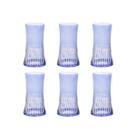 Conjunto 6 Copos de Vidro Azul 400ml 14cm JL0102 BTC