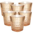 Conjunto 6 Copos de Vidro Baixo Âmbar Perolado 300ml Conjunto 6 Copos de Vidro Baixo Âmbar Perolado 300ml