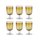 Conjunto 6 Copos de Vidro Bubble em Vidro Âmbar 550ml 15cm GI0061 BTC
