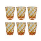 Conjunto 6 Copos em Acrílico com Detalhes Espirais Âmbar 400ml RJW0032 BTC Conjunto 6 Copos em Acrílico com Detalhes Espirais Âmbar 400ml RJW0032 BTC