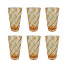 Conjunto 6 Copos em Acrílico com Detalhes Espirais Âmbar 600ml RJW0033 BTC Conjunto 6 Copos em Acrílico com Detalhes Espirais Âmbar 600ml RJW0033 BTC