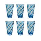 Conjunto 6 Copos em Acrílico com Detalhes Espirais Azul 600ml RJW0031 BTC Conjunto 6 Copos em Acrílico com Detalhes Espirais Azul 600ml RJW0031 BTC