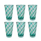 Conjunto 6 Copos em Acrílico com Detalhes Espirais Verde 600ml RJW0029 BTC Conjunto 6 Copos em Acrílico com Detalhes Espirais Verde 600ml RJW0029 BTC