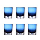 Conjunto 6 Copos em Vidro Azul 10cm BJ0008 BTC