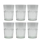 Conjunto 6 Copos Facetado Long Drink Vidro Bar 400ml