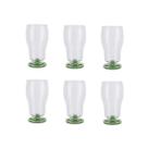 Conjunto 6 Copos Fluire de Vidro Base Verde 650ml GI0065 BTC