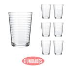 Conjunto 6 Copos Vidro Ginga Transparente 265ml Nadir Agua