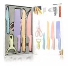 Conjunto 6 Facas Confeiteiro De Cozinha De Aço ColoridoER0278