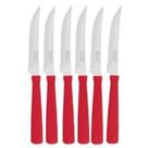 Conjunto 6 Facas Serra Churrasco Inox New Kolor Tramontina