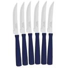 Conjunto 6 Facas Serra Churrasco Tramontina Inox New Kolor