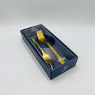 Conjunto 6 garfos aço inox para mesa Berna dourado fosco Wolff Conjunto 6 garfos aço inox para mesa Berna dourado fosco Wolff