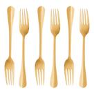 Conjunto 6 Garfos para Mesa de Aço Inox Positano Dourado 20cm - Lyor