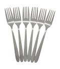 Conjunto 6 Garfos Para Mesa Em Aço Inox Sofisticado 19 cm