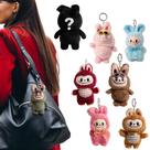 Conjunto 6 Labubu Pelúcia Chaveiro Super Estiloso Com Itens