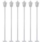 Conjunto 6 Luminárias Externas Poste de Jardim 1,71m Vintage Colonial Branco Dital