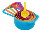Conjunto 6 Medidores Para Culinária Coloridos E Encaixáveis