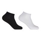 Conjunto 6 Pares Meias Poliéster e Algodão Invisível Baixa Cano Curto Branco 33-38 Preto 39-43