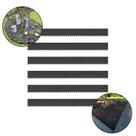 Conjunto 6 Pç Cercado para Jardim Durável 25cm x 1mt Preto Conjunto 6 Pç Cercado para Jardim Durável 25cm x 1mt Preto
