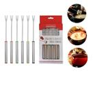 Conjunto 6 Peças Garfo Fondue Aço Inox Resistente