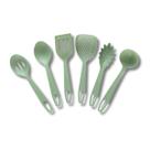 Conjunto 6 Peças Utensílios Para Cozinha Verde De Nylon