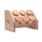 Conjunto 6 Potes Em Vidro Com Tampa De Rosca E Suporte De Bambu Wolff