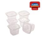 Conjunto 6 Potes Pop Quadrado de 170 ml Plasutil Conjunto 6 Potes Pop Quadrado de 170 ml Plasutil