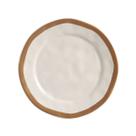 Conjunto 6 Prato Raso Ø27cm Bege Amassada Cerâmica Scalla