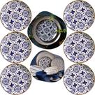 Conjunto 6 pratos de sobremesa coup stoneware asteca 20,5cm - porto brasil