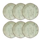 Conjunto 6 Pratos Fundo 22,5 Cm Ryo Bambu Porcelana Oxford